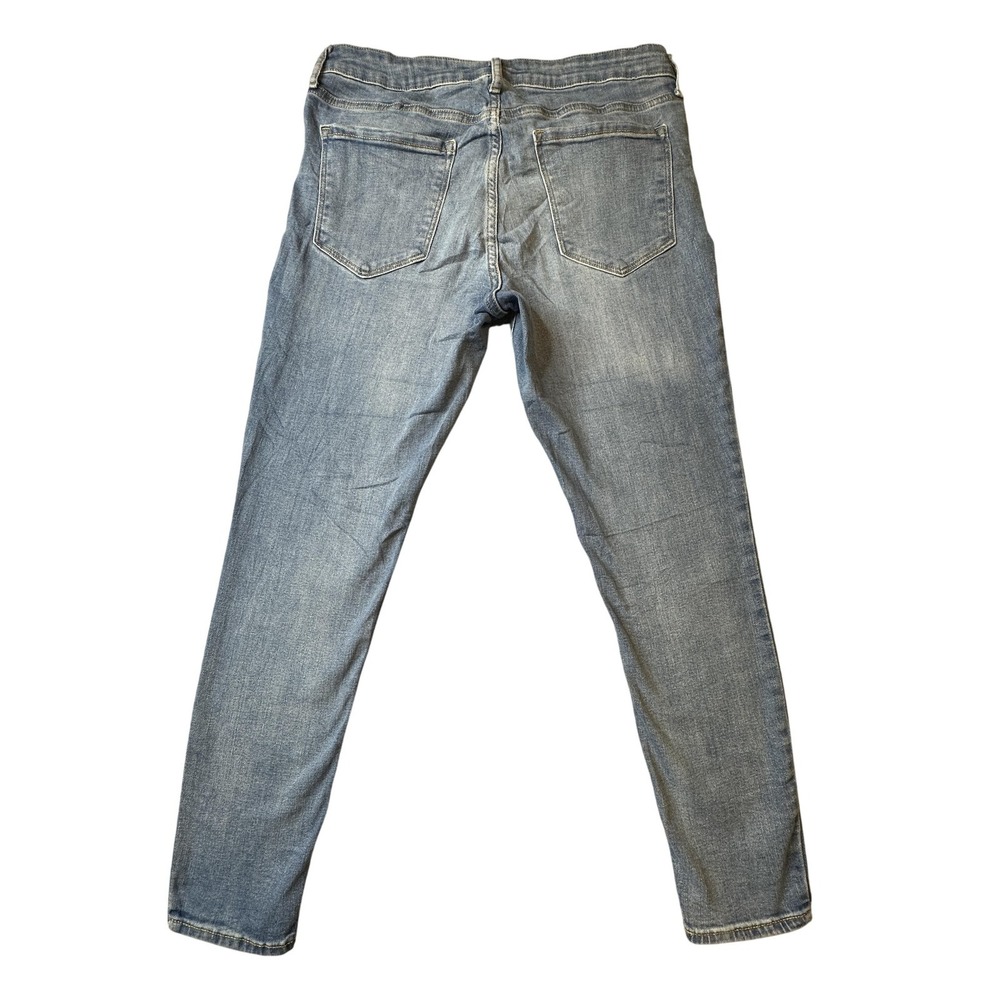 Old Navy Jeans Womens‎ 14 Blue Light Wash Mid-Rise Rockstar Super Skinny Stretch